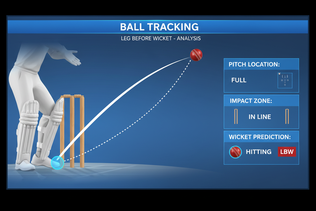 create image on cricket Ball Tracking Software to checkout LBW