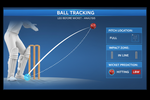 create image on cricket Ball Tracking Software to checkout LBW